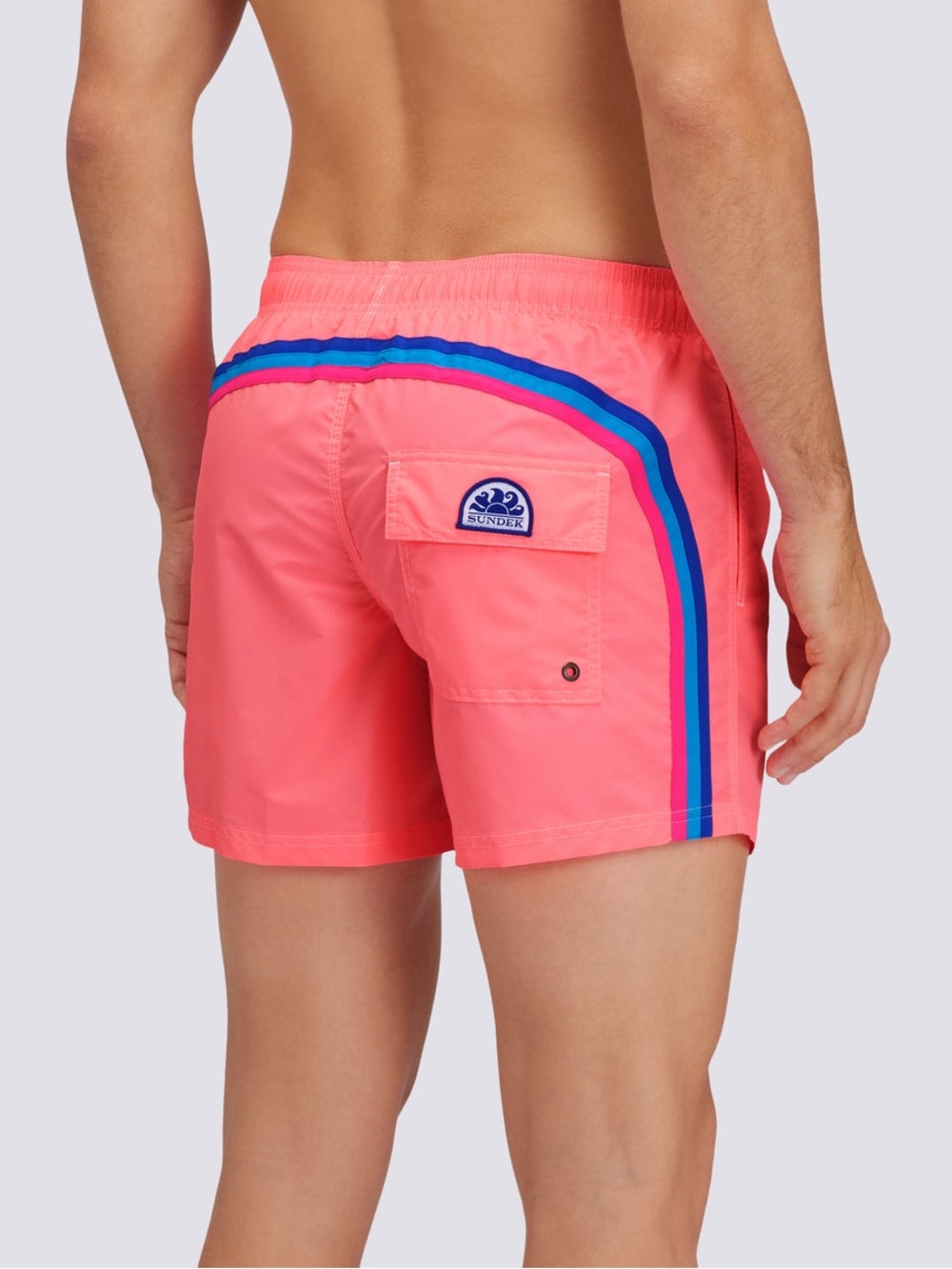 Sundek Iconik Taffeta Short Swimshorts With Elastic Waist - Men’s